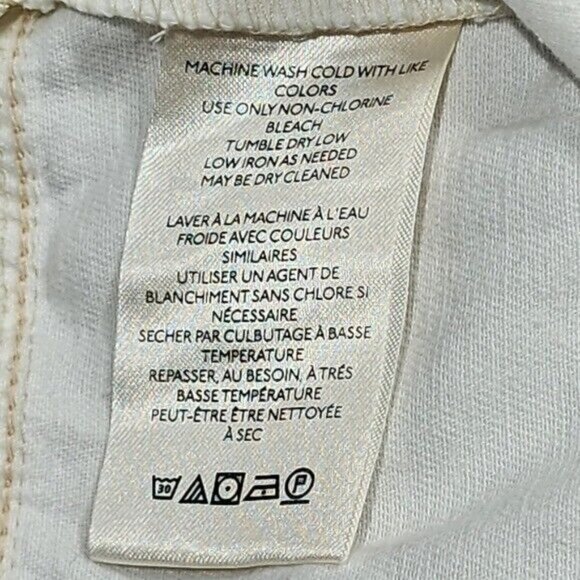 We The Free Womens Ivory Relax Cotton Pants Wide Leg Drawstring Waistband L NEW - Picture 10 of 15